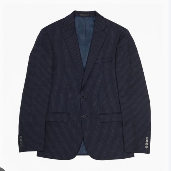 KENNETH COLE Blazer. Navy pinstriped pattern. - Picture 1 of 9